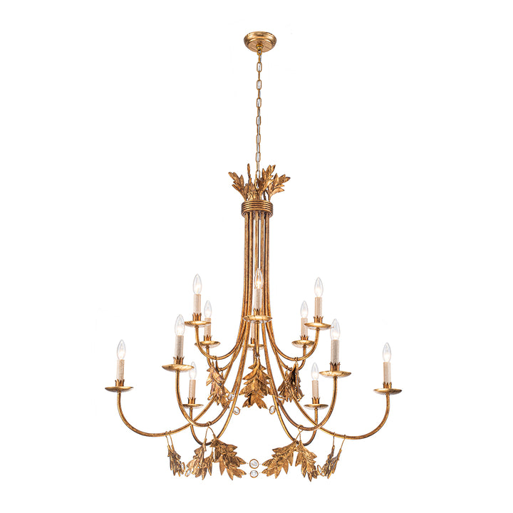 Sweet Olive 12 Light Chandelier - Gold