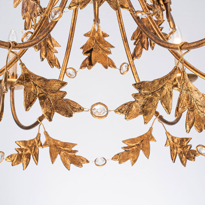 Sweet Olive 12 Light Chandelier - Gold