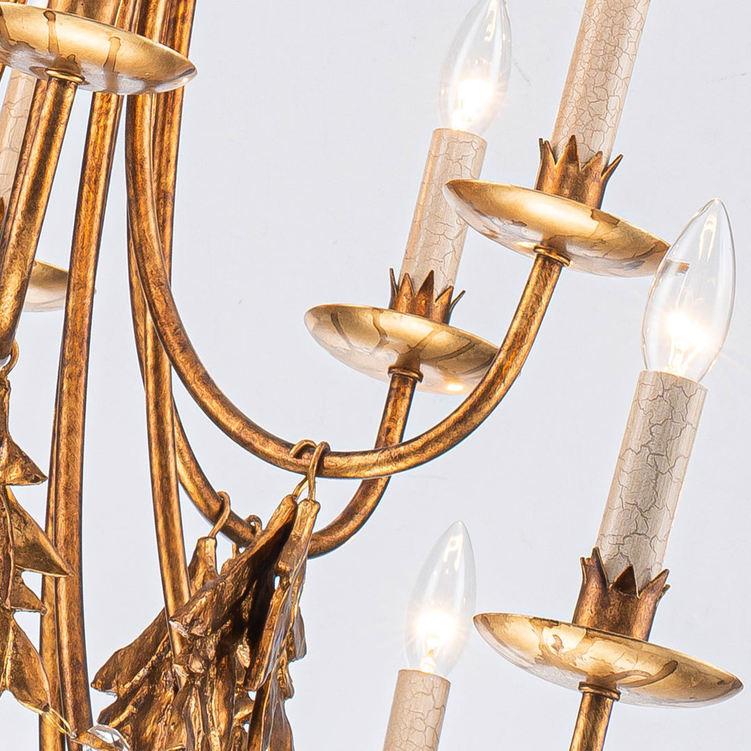 Sweet Olive 12 Light Chandelier - Gold
