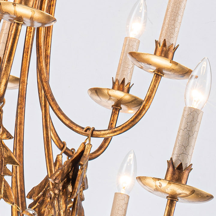Sweet Olive 12 Light Chandelier - Gold