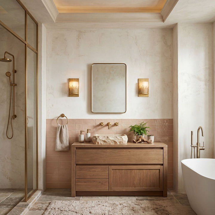 Sawgrass 1 Light Wall Sconce In Distressed Gold