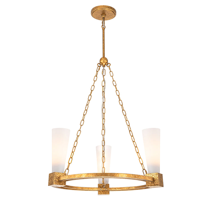 Kristy 3 Light Chandelier in Antique Gold