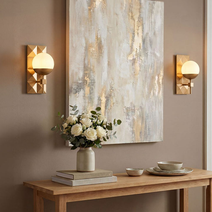 Deco 1 Light Bath Bar in Laquered Gold