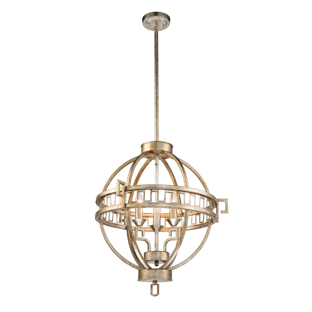 Lemuria 3 Light Mini Gold and Silver Empire Chandelier %%cf__sku
