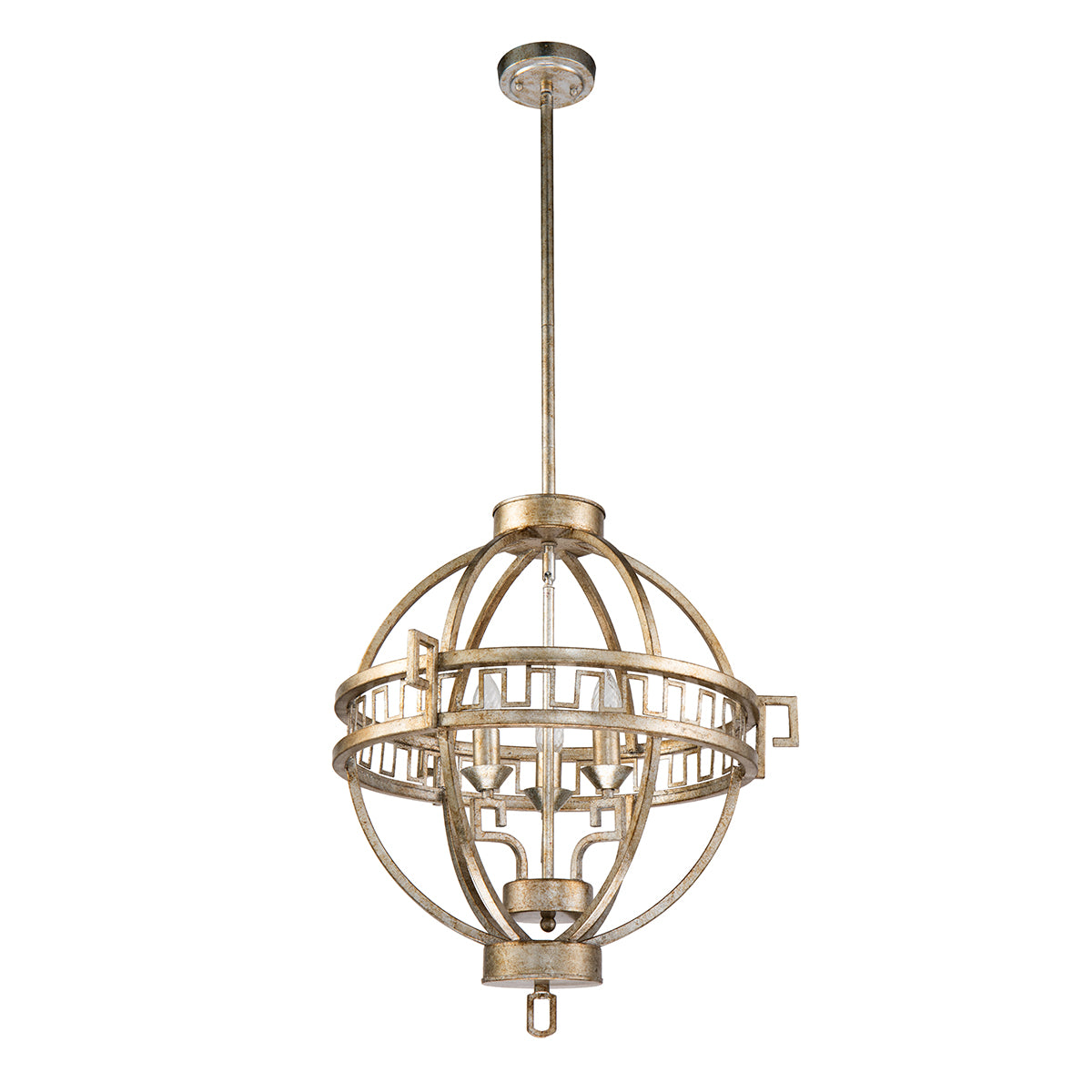 Lemuria 3 Light Mini Gold and Silver Empire Chandelier %%cf__sku