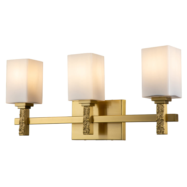 Jack 3 Light Bath Bar in Aged Brass