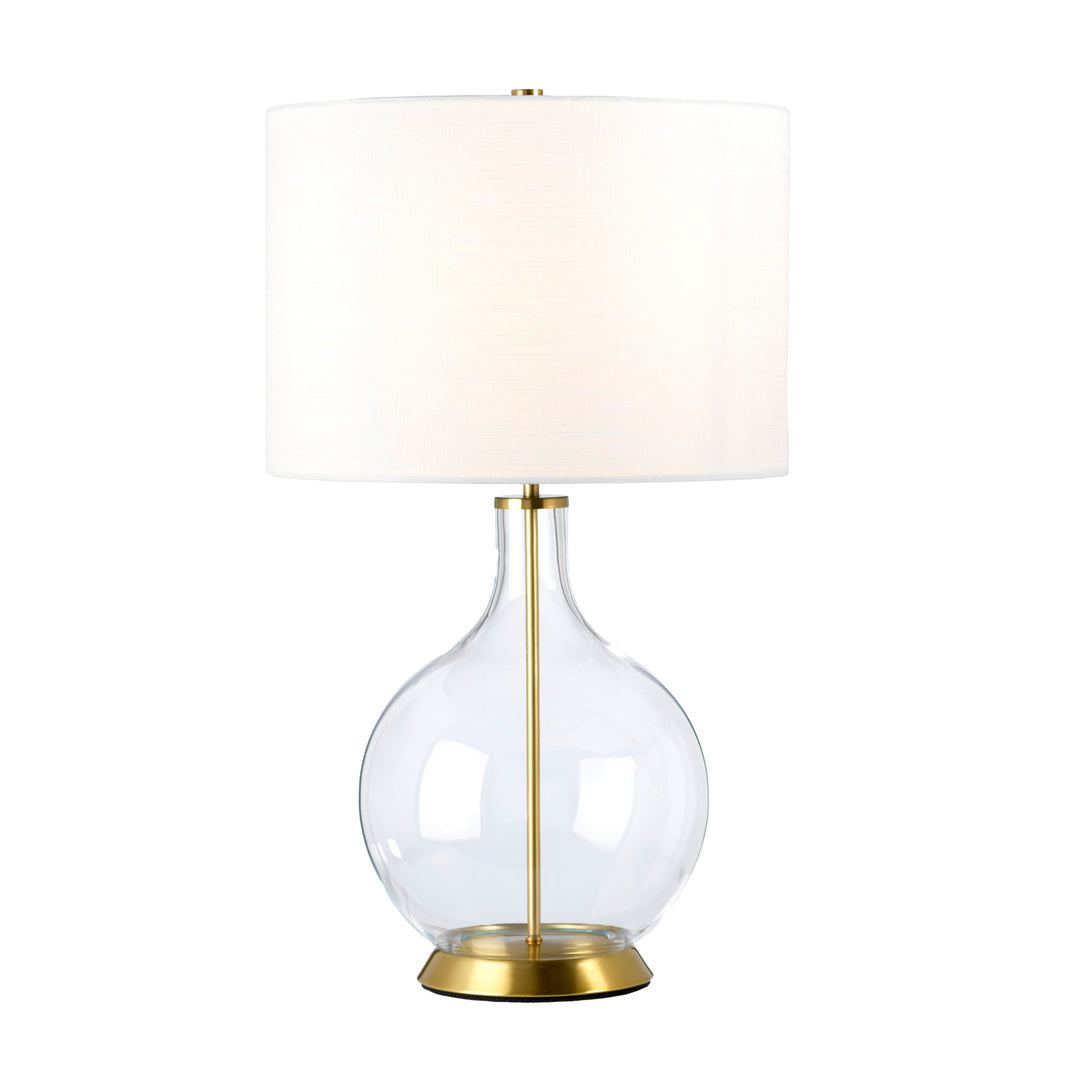Orb 1lt Table Lamp - Aged Brass (Complete with White Shade)